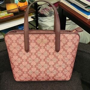 Kate Spade Pink Floral Tote Bag And Crossbody